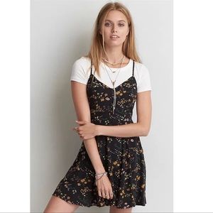 American Eagle Floral Tie Back Mini Dress